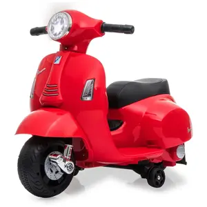 Электромобиль-каталка Jamara Vespa Mini — на батарее, 4 колеса, для детей от 1.6 года, с подсветкой, цвета: чёрный/красный