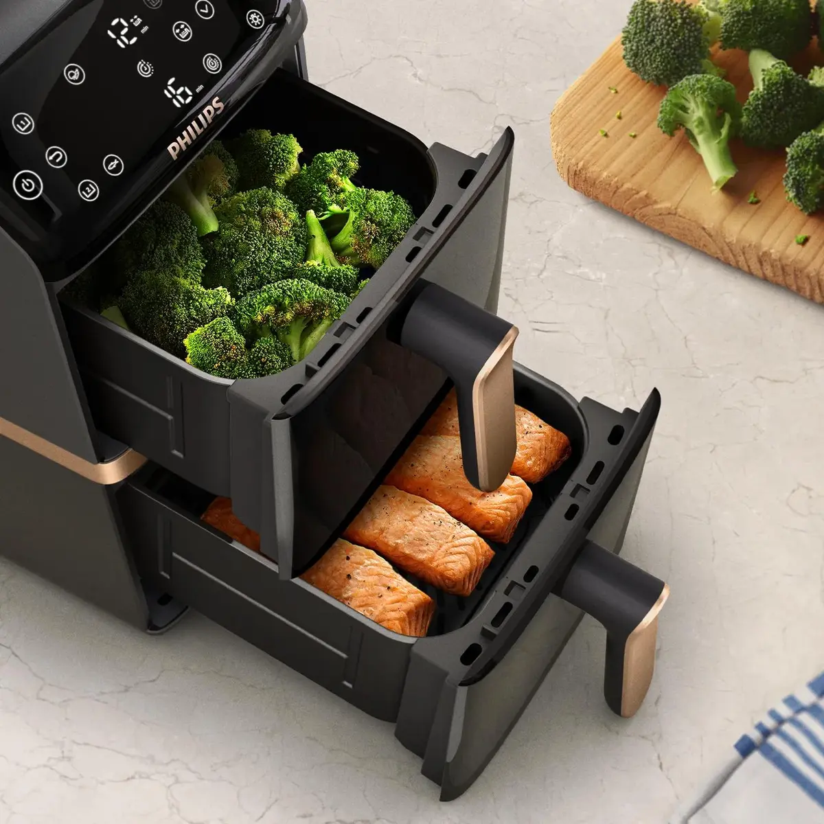 Philips 4000 series Dual Stack Airfryer karstā gaisa friteris Photo 3