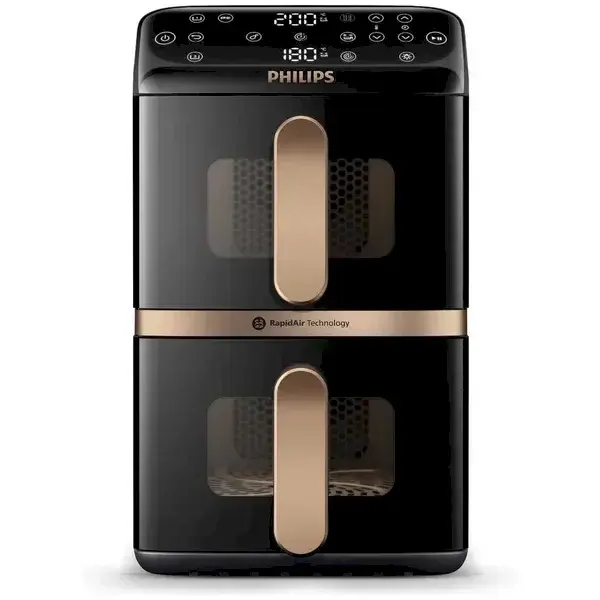 Philips 4000 Series Dual Stack Karstā gaisa friteris 10L Melns Photo 7