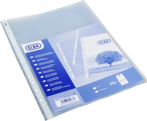 Document sleeves Bantex Maxi A4 90 µm – pack of 50, top-loading (model 206108)