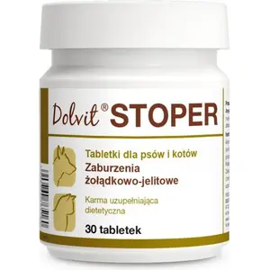 Tablešu uztura bagātinātājs Dolfos DOLVIT STOPER — 30 tabletes, gremošanas atbalstam