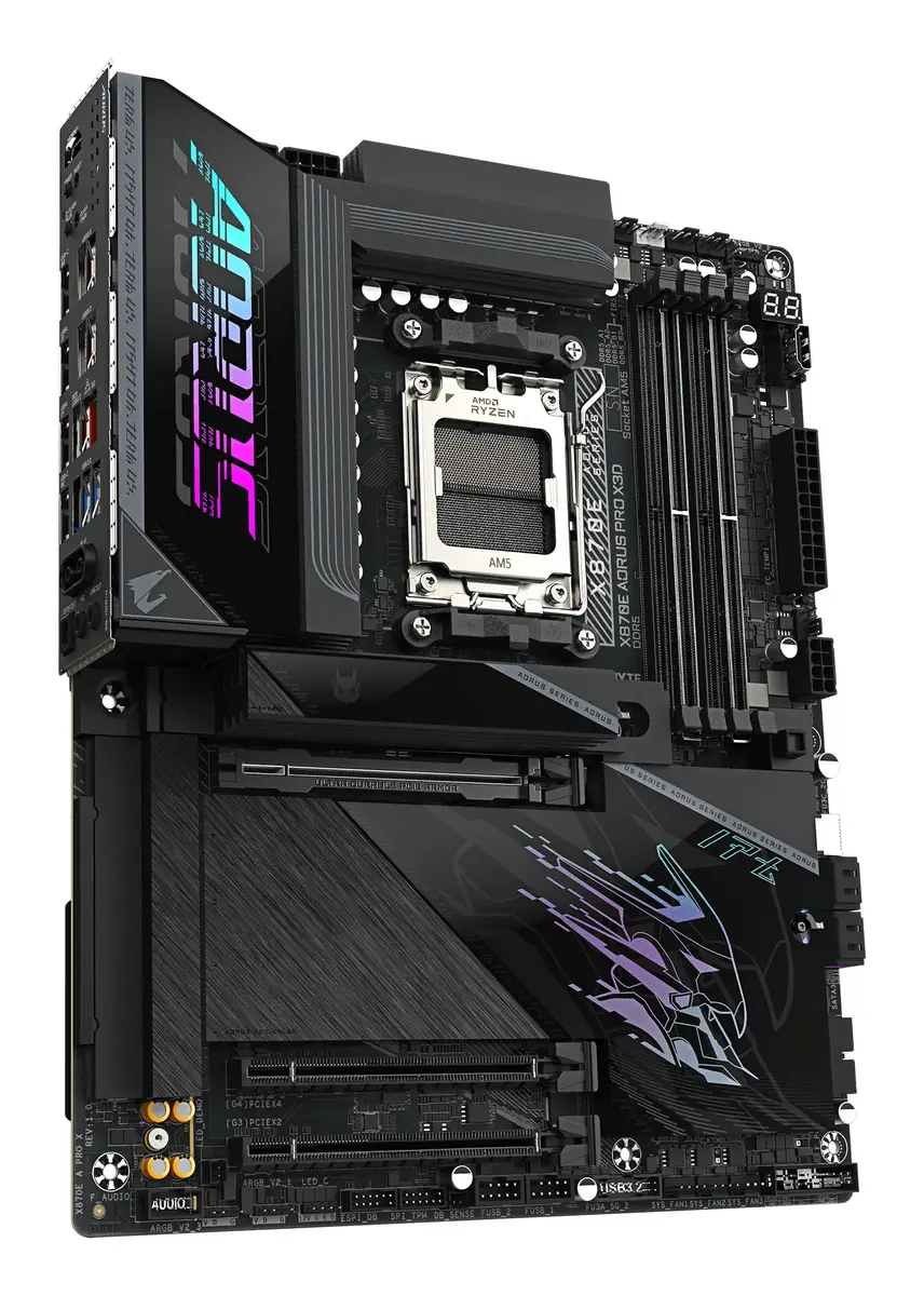 GIGABYTE X870E AORUS PRO X3D ATX mātesplate Photo 3