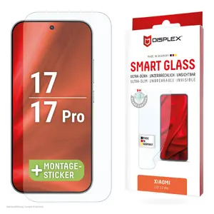 Tempered Smart Glass screen protector e.v.i. for Xiaomi 17 / 17 Pro (9H), mounting sticker, transparent
