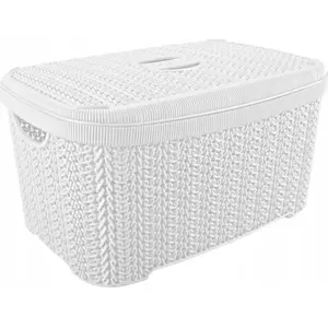 Katex basket with lid KNIT 20 l — plastic storage container 20 L