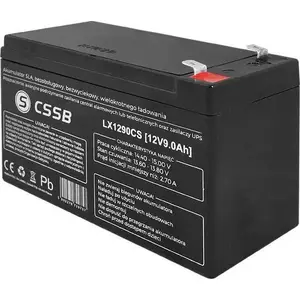 Gela akumulators CSSB LX1290CS 12V 9Ah – hermētisks svina-skābes akumulators rezerves enerji un saules sistēmām