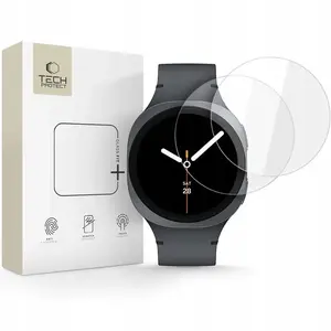 Tempered Glass Screen Protector Spigen Glass Fit+ 2-pack for Samsung Galaxy Watch 8 44 mm, Clear