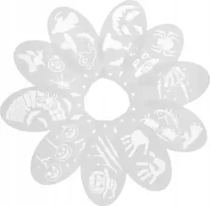 Face painting stencil set STARPAK STK SZA11 — 10 pieces, Halloween designs