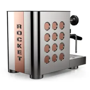 Kafijas automāts ROCKET Appartamento TCA — pusautomātisks, 1,8 l ūdens tvertne, 1200 W, nerūsējošais tērauds/varš/melns