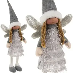 Holiday decoration Ruhhy fairy figurine gray, model 22343