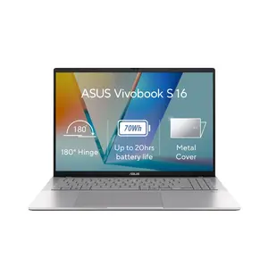 Ноутбук Asus Vivobook S 16 S3607VA-RP097W — 16" WUXGA, Intel, 16 ГБ ОЗУ, 512 ГБ SSD, Windows 11 Home, серебристый