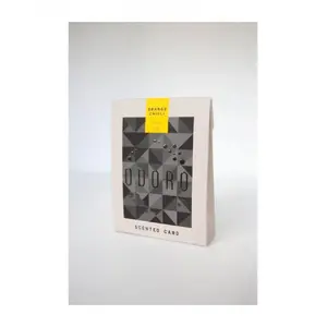 Air freshener card ODORO Mood Orange Chilli 9×12×2.5 cm, black paper, 0.028 kg