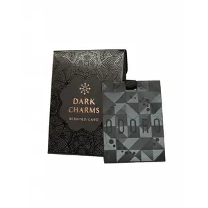 Air freshener card ODORO Dark Charm 9×12×2.5 cm, black paper, 0.028 kg