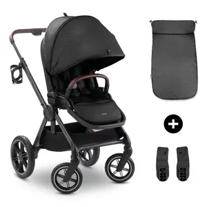 Travel system stroller HAUCK Comfort N Care — 1 seat, black, up to 48 months, W875×D600×H1075 mm