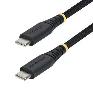 StarTech USB-C to USB-C Charging Cable USB2CC15CMNCBR 60W Power Delivery 3A USB 2.0 Dual-Layer Braided Nylon TPE