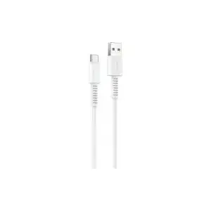 USB Data Cable yesido CA120C PVC White – data sync and charging cable