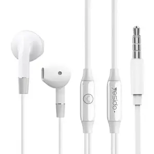 Vadītās 3.5 mm austiņas yesido YH30 White — iekšķīgās stereo austiņas, 3.5 mm spraudnis