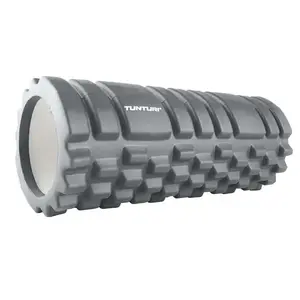 Foam roller Tunturi Yoga Grid 33 cm, textured massage roller, grey
