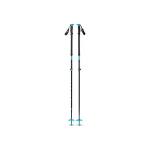 Slēpošanas nūjas Black Diamond Expedition fiksētā garuma 155 cm — pāris, zils/melns, 2×256 g, TPR rokturi, saliktas 110 cm