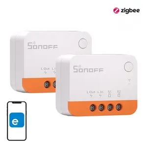 Viedais ZigBee mini slēdzis Sonoff ZBMINIL2 (2 gab.) — bezvadu iebūvēta/virsmas vadība