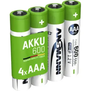 Uzlādējamas AAA NiMH baterijas ANSMANN 1311-0022 — 1,2 V, komplekts 4 gab.