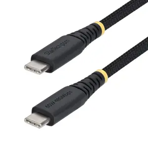 Кабель StarTech USB-C to USB-C 0.3 м USB 2.0 60W 3A Power Delivery прочный черный нейлоновая оплетка