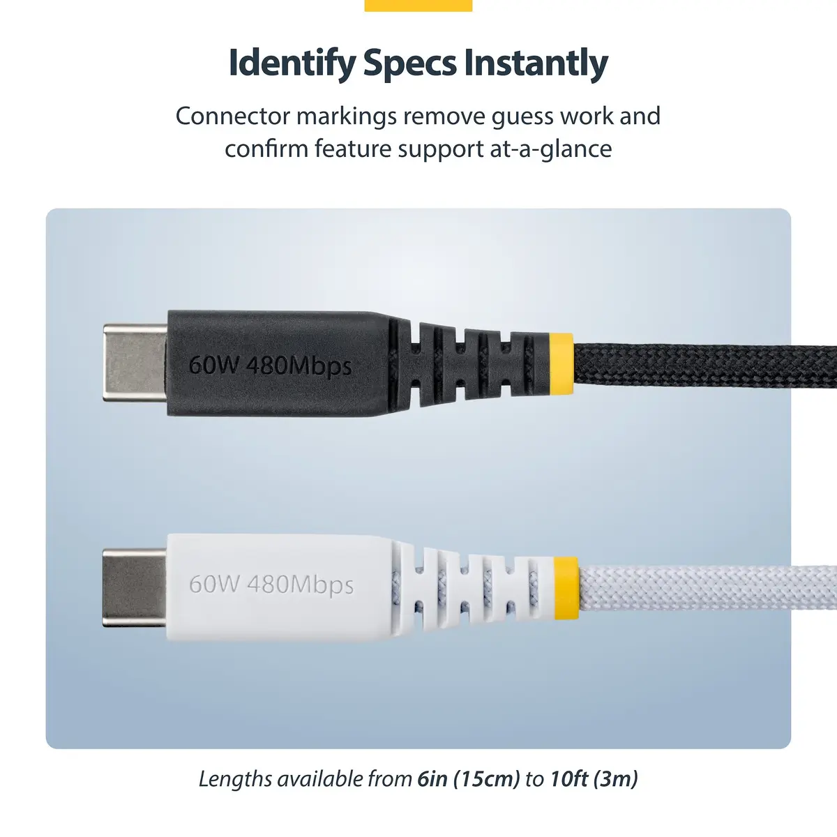 Кабель StarTech USB-C 0.3м 60W USB2CC30CMNCBR Photo 7