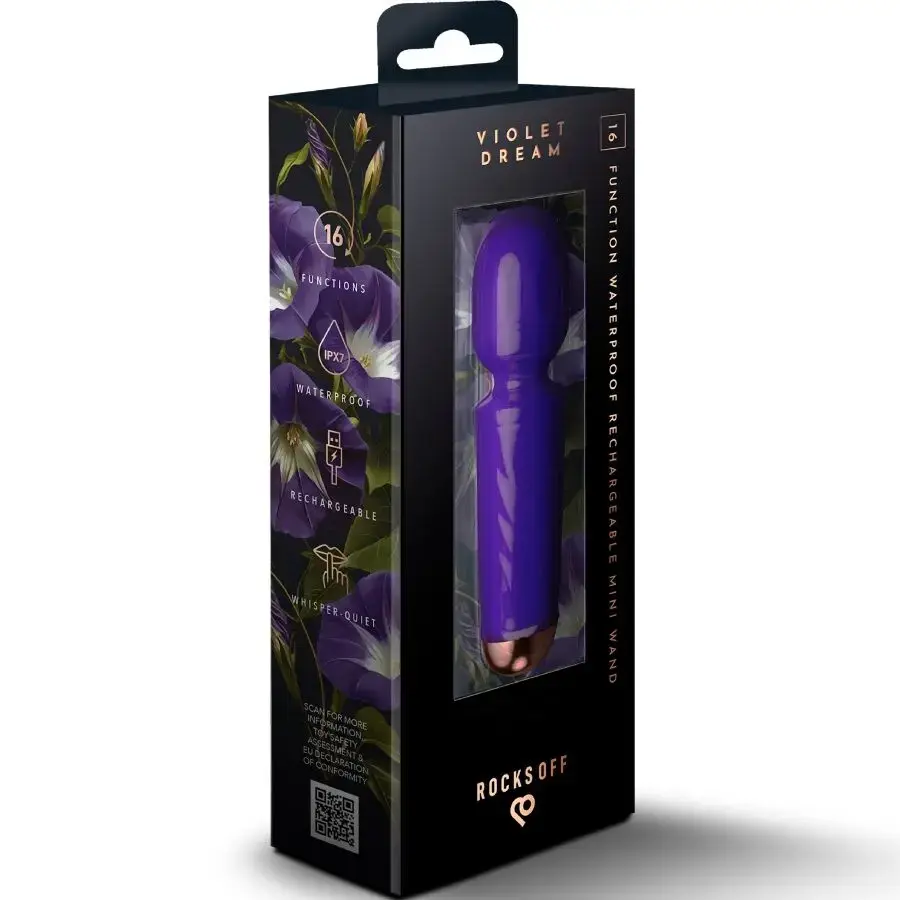 Nūjas massieris rocks off Mini Rechargeable Wand Violet Dream Photo 6