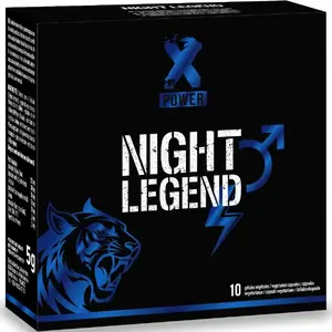 Orālās stimulatora kapsulas XPOWER Night Legend — ātras iedarbības atbalsts erekcijai un veiktspējai, 10 kapsulas