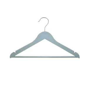 Hanger BESK 3 pcs, plastic, blue — set of 3 plastic clothes hangers
