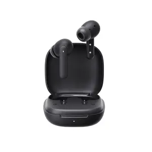 Bezvadu austiņas QCY T43 — True Wireless Stereo, tumši pelēkas, Bluetooth, uzlādes futlāris