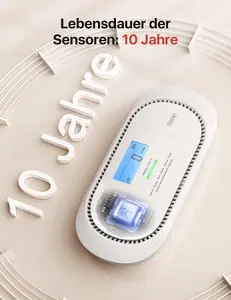 Oglekļa monoksīda detektors X-Sense XC01-R Autarker, akumulatora darbināms CO trauksmes ierīce, skaņas signalizācija
