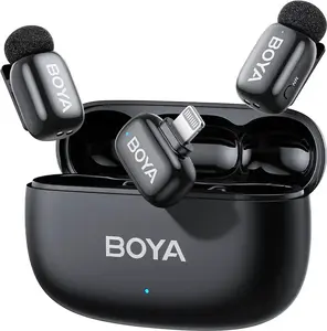 Беспроводной микрофон Boya mini 2-03 Lightning — компактный петличный, черный