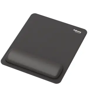 Fellowes Breyta Ergonomic Mouse Mat with Wrist Rest and Antibacterial Protection Black