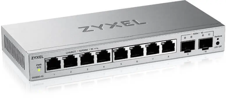 Pārvaldāms L2 Gigabit slēdzis Zyxel GS1200-10v3
