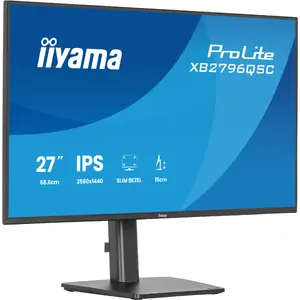 27" IIYAMA ProLite XB2796QSC-B1 IPS Quad HD 2560x1440 LED монитор, 4 мс, USB-C, динамики, регулировка высоты, VESA