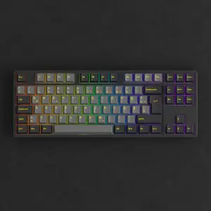 Mehāniskā spēļu tastatūra AKKO Black & Gold 5087S, Akko V3 Cream Yellow Pro slēdži, RGB apgaismojums