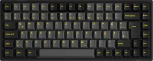 Mehāniskā spēļu tastatūra AKKO Black & Gold 3084B Plus, 84 taustiņi, Akko V3 Cream Yellow slēdži, RGB apgaismojums
