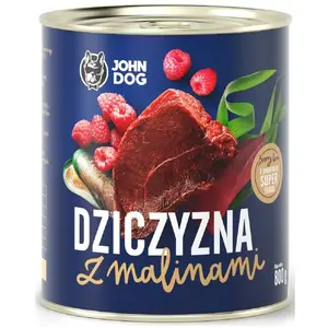 Сухой корм для собак john dog BERRY Adult — 800 г, оленина с малиной, полнорационный, 10.5% белка