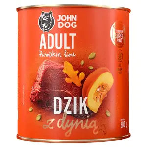 Влажный корм для собак john dog PUMPKIN Adult с кабаном и тыквой, 800 г, полный рацион