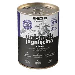 Влажный корм для собак UNISZKI Unismak Jagnięcina 400 г – паштет с ягненком, 400 г