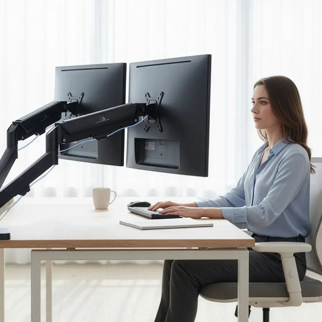 Monitor mount MACLEAN MC-134 dual-arm for 2 monitors Photo 9
