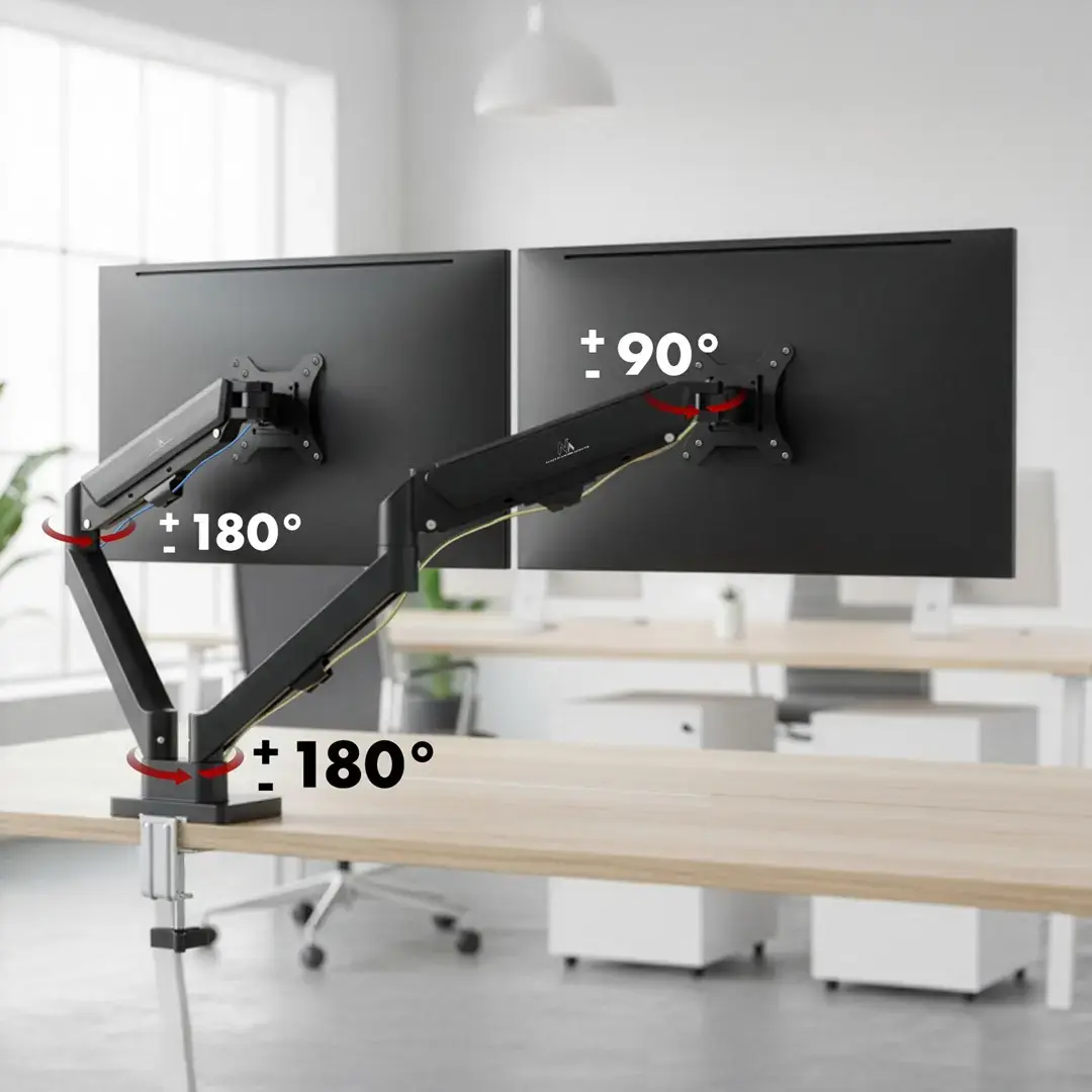 Monitor mount MACLEAN MC-134 dual-arm for 2 monitors Photo 11