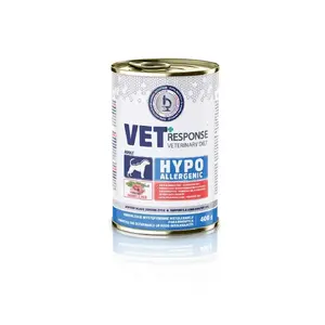 Wet dog food Vet Response — rabbit recipe, 400 g, grain-free, hypoallergenic, complete feed