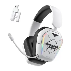 Austiņas Onikuma GT883 baltas — Bluetooth un vadu savienojums, pāri ausīm