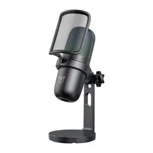 Микрофон Onikuma M-730 RGB (чёрный) — USB/ПК игровой микрофон с RGB-подсветкой