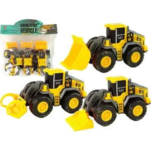LEANToys construction vehicle toy set 3 models yellow