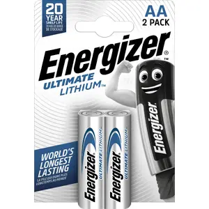 Батарейка одноразовая AA литиевая Energizer ENLITHIUMAAP2 — высота 50.5 мм, диаметр 1.45 см, 15 г, блистер