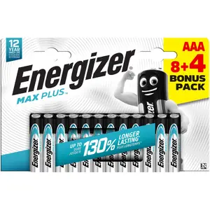 Alkalīna baterija Energizer Max Plus AAA komplekts 12+4 (kopā 16 gab.)