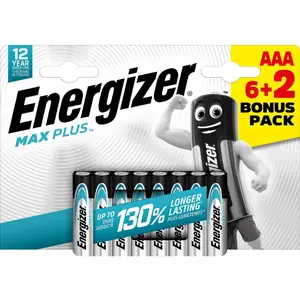 Alkaline battery Energizer Max Plus AAA pack 8+2 — AAA size, consumer cells