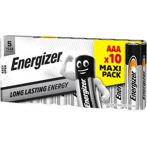 Battery Energizer Everyday AAA (pack of 10) — AAA alkaline cells for household devices